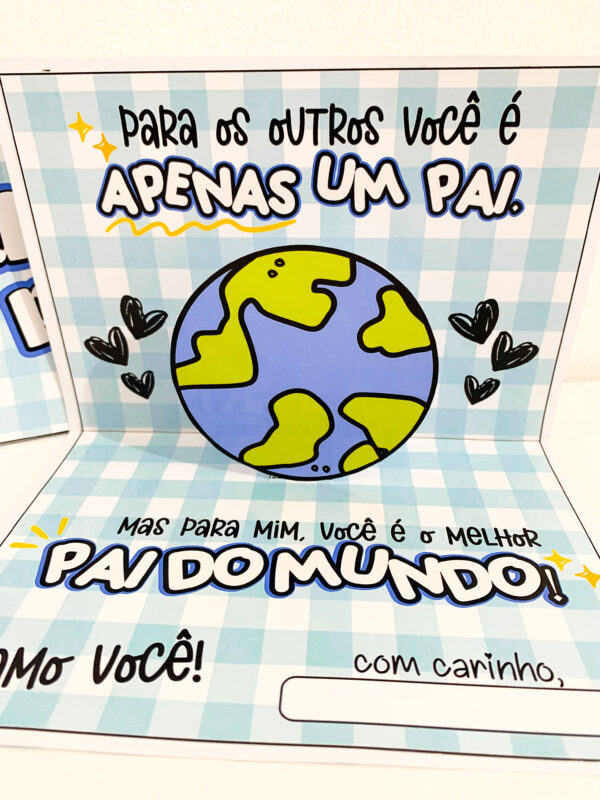 Cartão dia dos Pais “Melhor Pai do Mundo” - Image 2